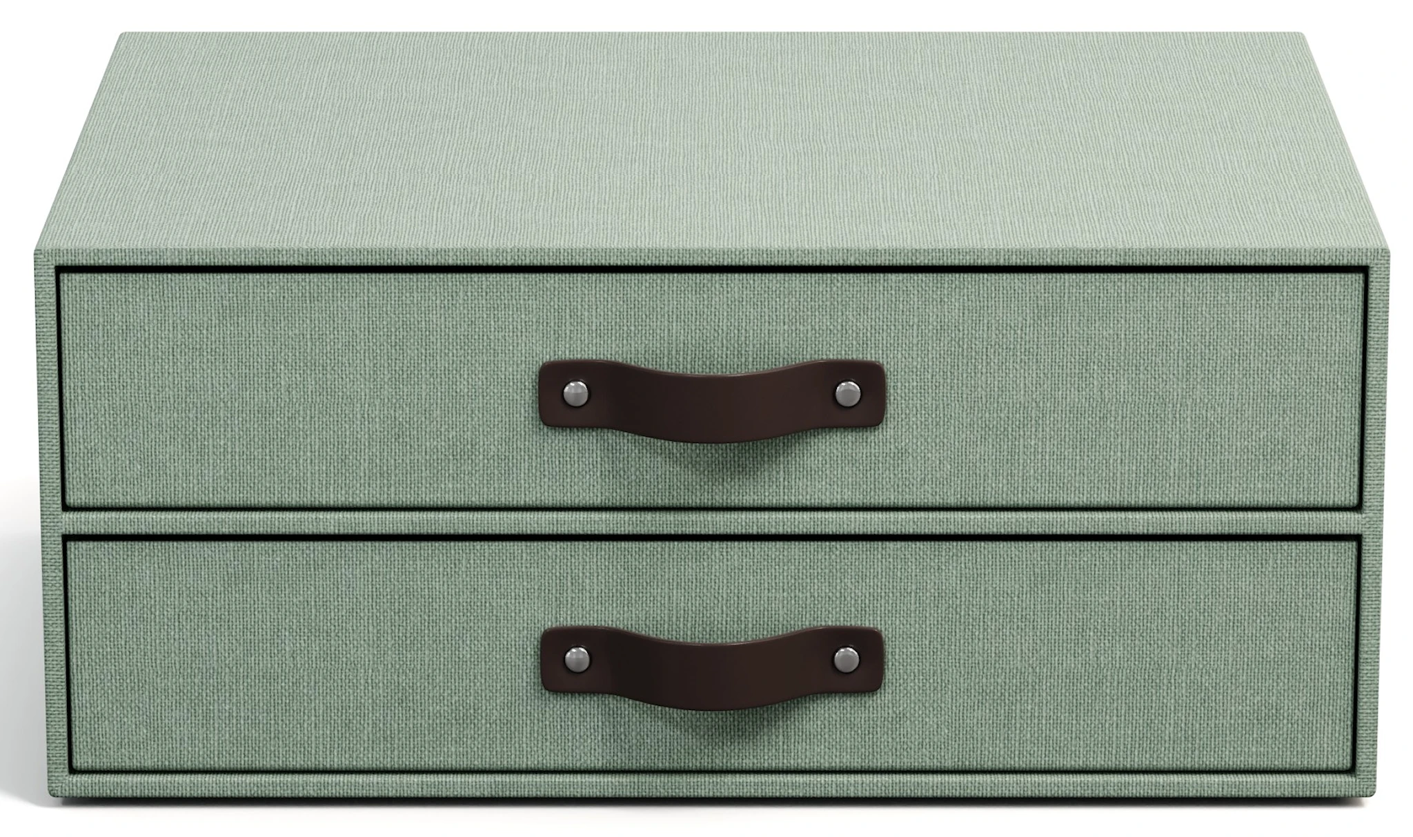 Produktbild för Skrivbordsbyrå med 2 lådor håller A4 Soft Teal Bigso Box of Sweden