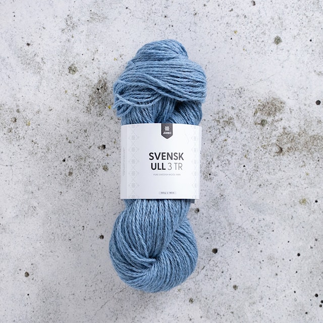 Svensk Ull 3 tr villa 100 g Tornedalen Blue 027 Järbo
