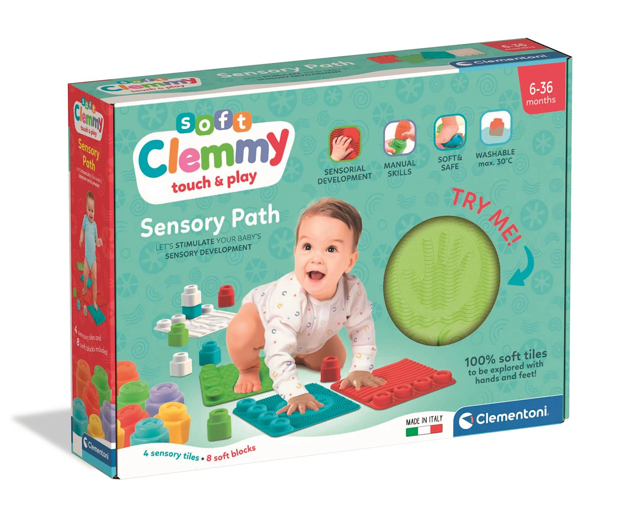 Tuotekuva ille Soft Clemmy Sensory Playmat 4-pakkaus Clementoni