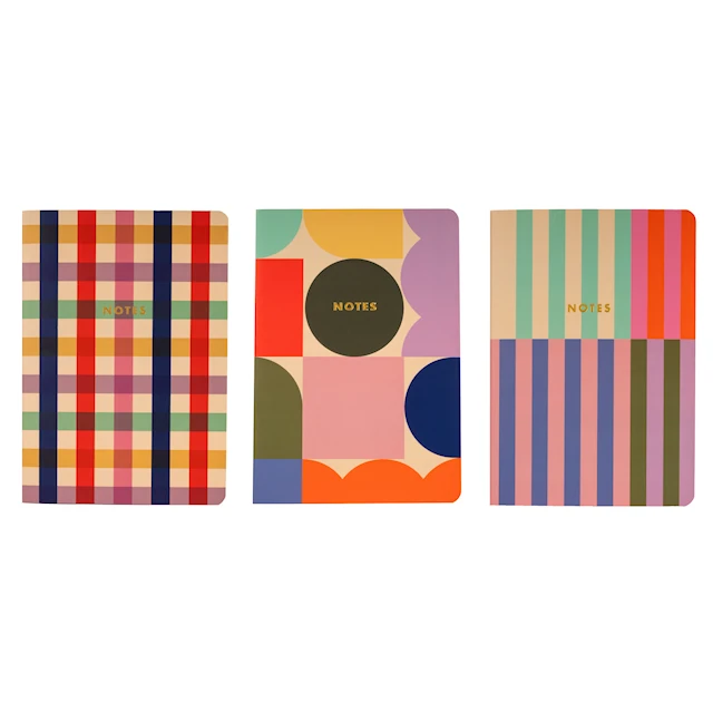Anteckningsbok 3-pack A5 Inkerie