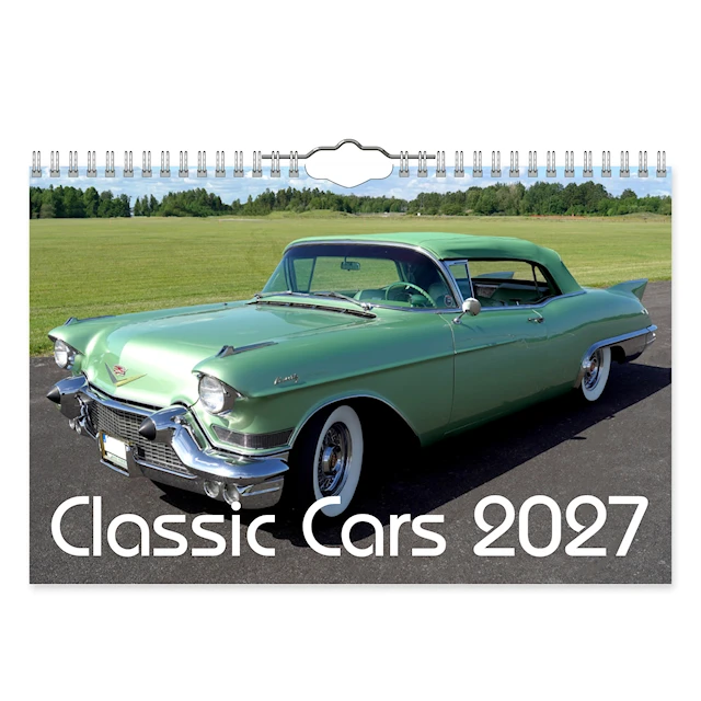 Väggkalender Classic Cars 2027 medium Gullers