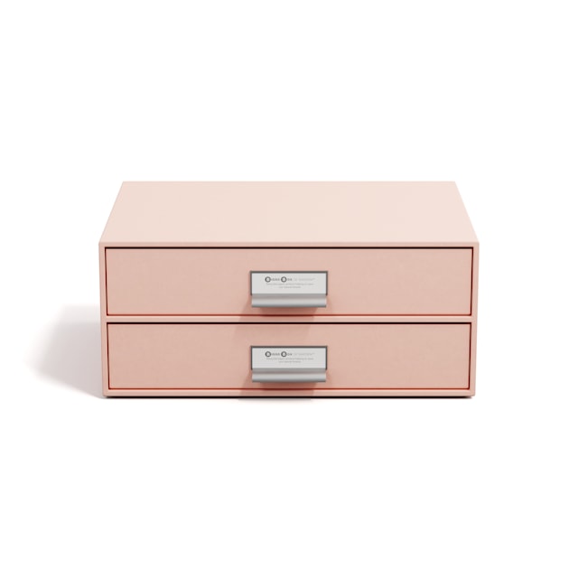 Produktbilde 3 for Skrivebordsskuff Birger med 2 skuffer holder A4 Dusty Pink Bigso Box of Sweden