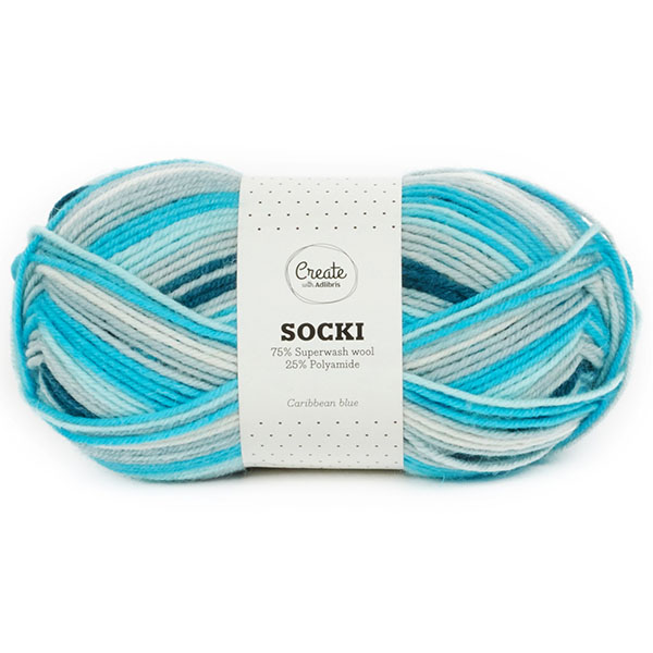Socki Garn Ullmix 100 g Caribbean Blue B022 Adlibris