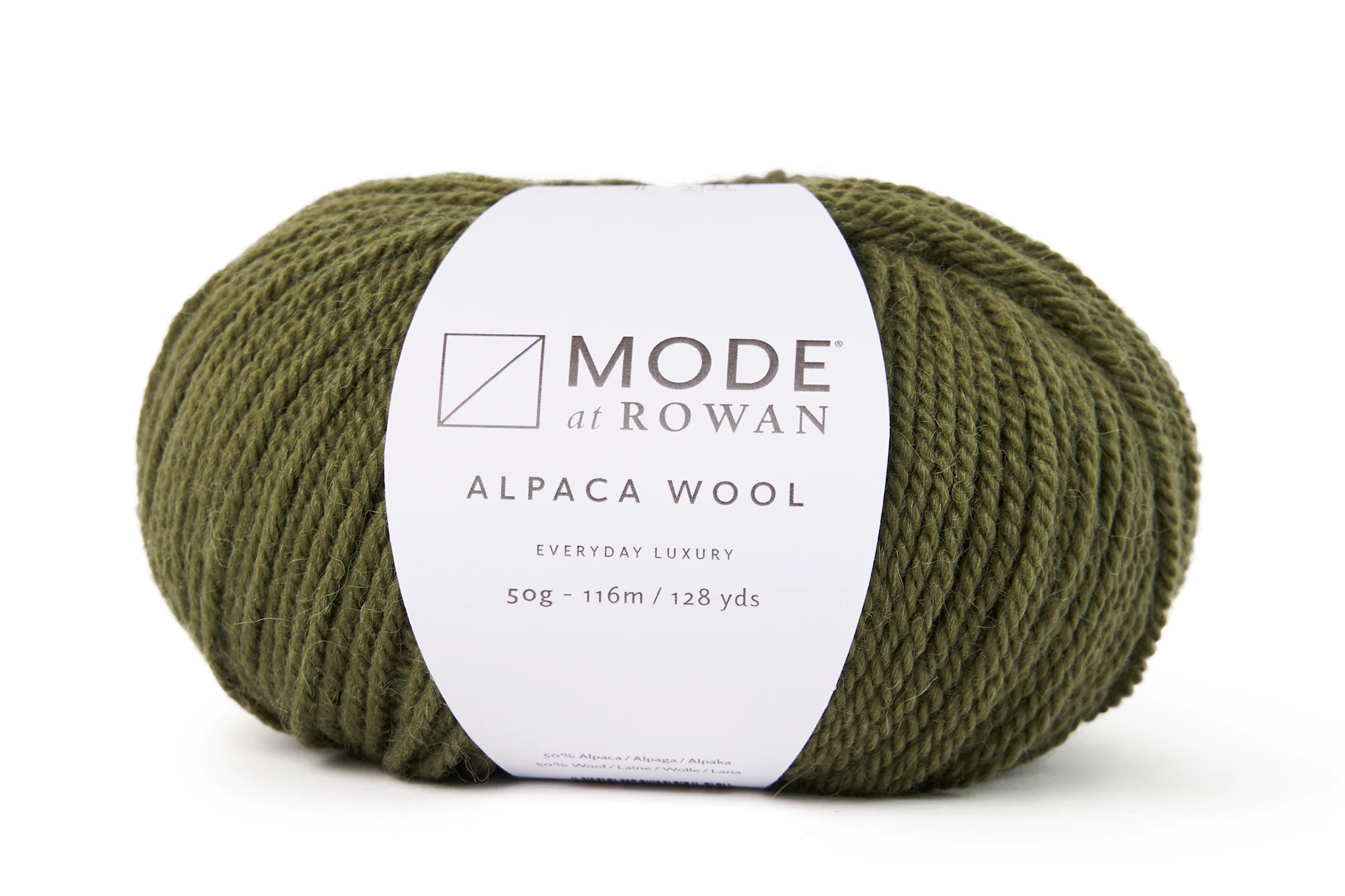Produktbild för Alpaca Wool alpacka ull mix 50 gr Olive 018 Mode at Rowan