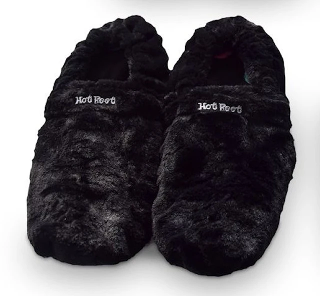 Hot Feet Deluxe -Lämpötossut Mustat Mikamax