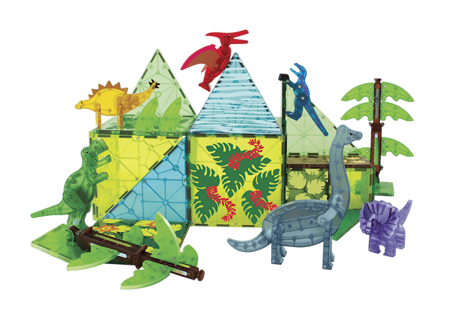Tuotekuva 3 - Magna-Tiles Dino World XL, 50 kpl