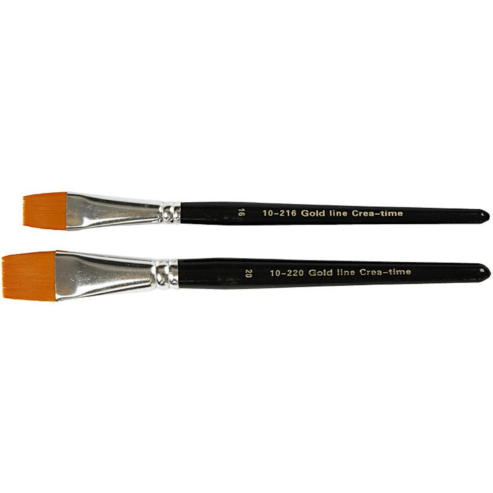 Produktbilde for Gold Line pensler, nr. 16+20, L: 19-20 cm, B: 17-24 mm, flat, 2 stk./ 1 pk.