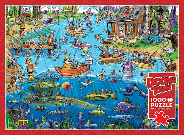 Palaapelit DoodleTown: Gone Fishing 1000 palaa, Cobble Hill