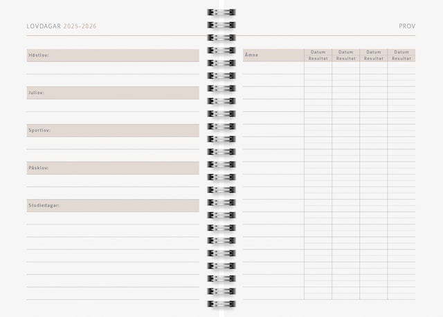 Produktbild 5 för Kalender 2026 A5 Black Marble Almanacksförlaget