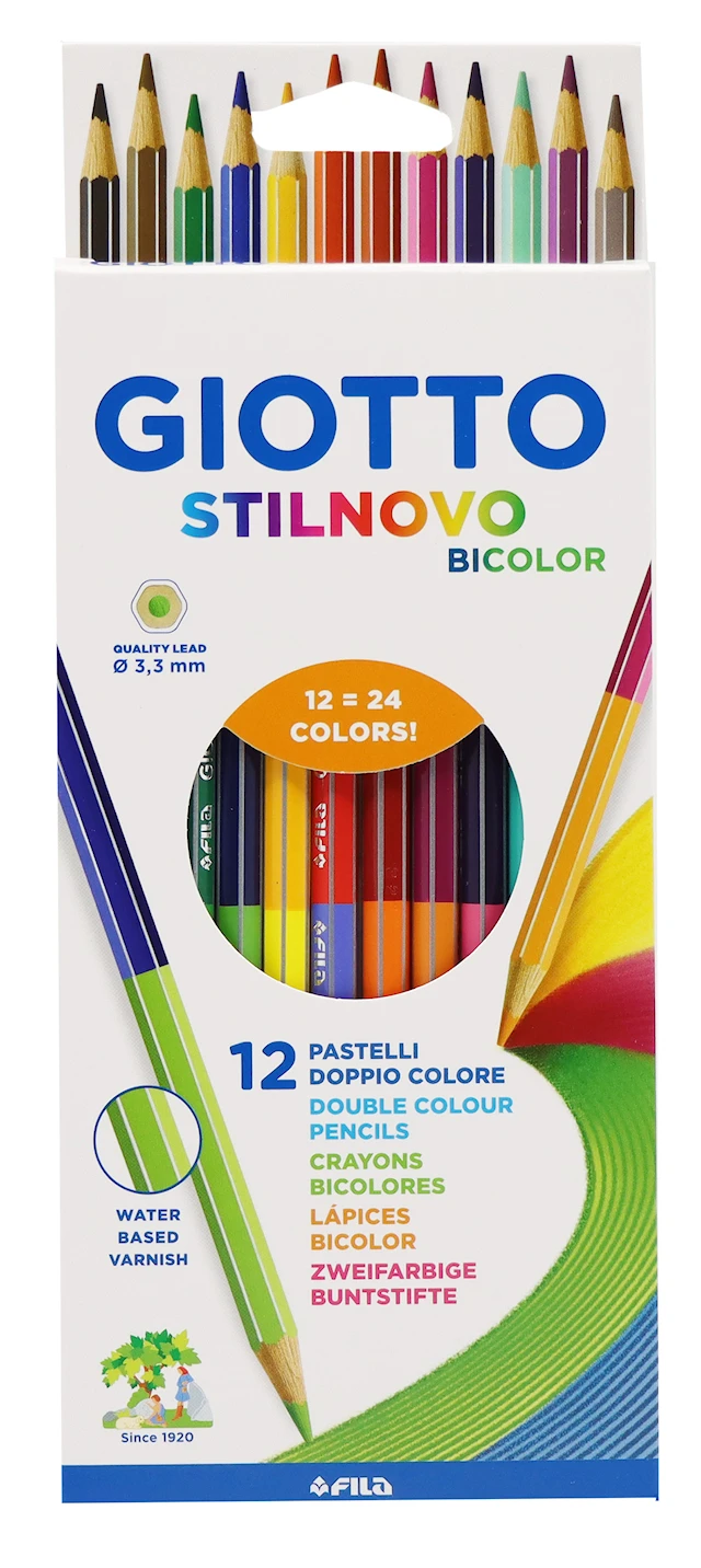 Giotto Stilnovo Bicolor Värikynät, 12 kpl