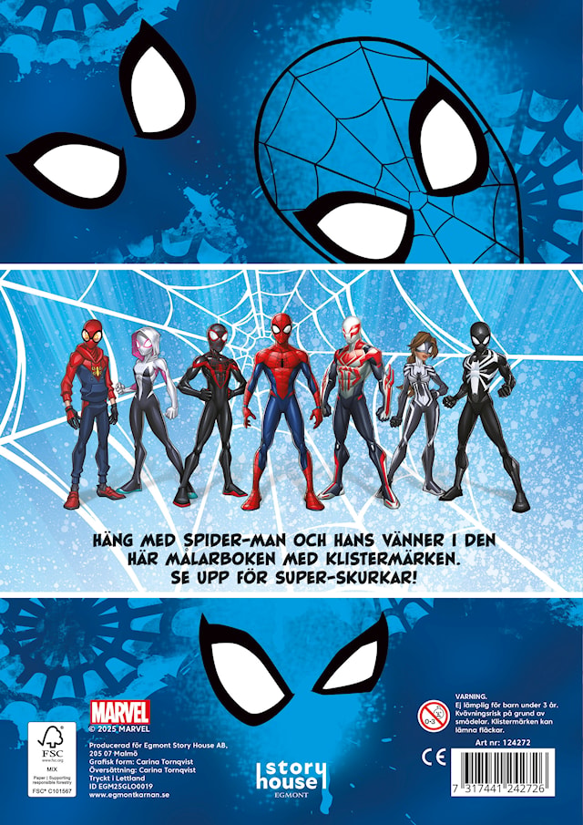 Produktbild 3 för Målarbok Spiderman med klistermärken Kärnan