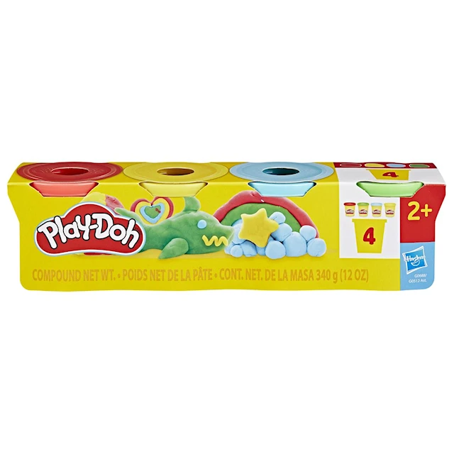 Muovimuovia 4 kpl 340 g Eri Värejä Play-Doh
