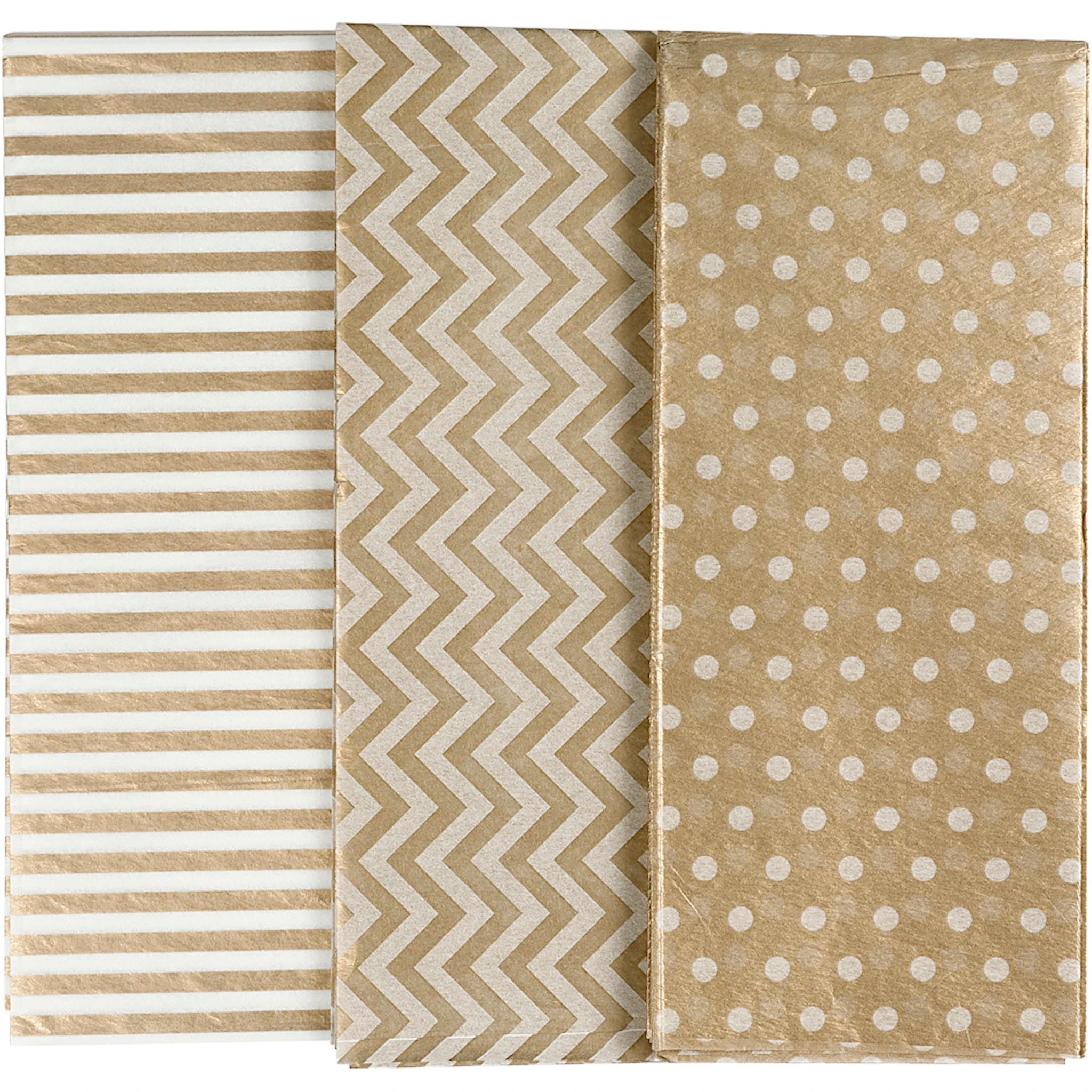 Produktbilde for Silkepapir, ark 50x70 cm, 17 g, gull, 6 ark/ 1 pk.