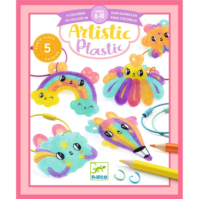 Askartelu Kawaii Avaimenperät kutistemuovista Djeco