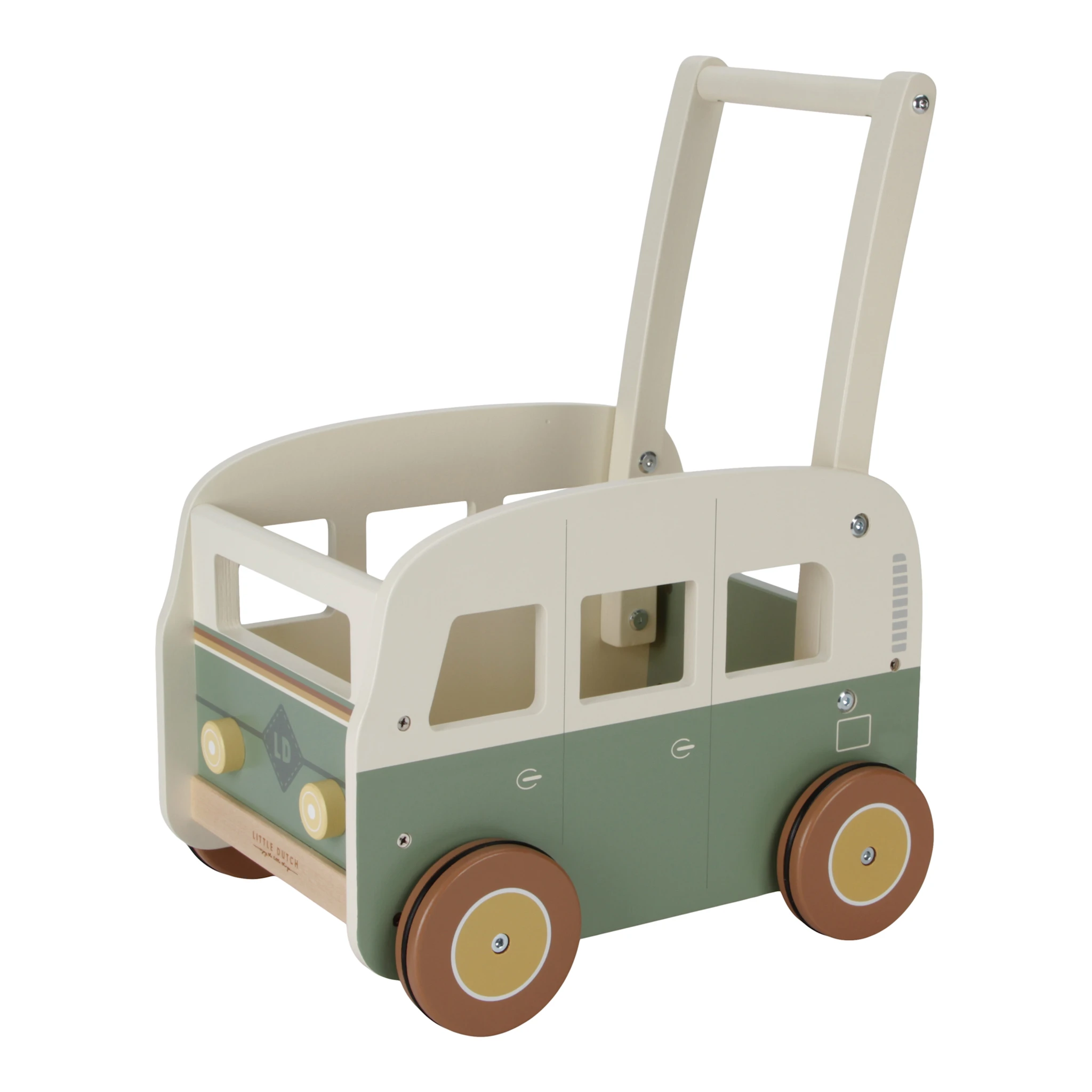 Produktbild för Lära-gå-vagn Vintage Buss FSC Little Dutch