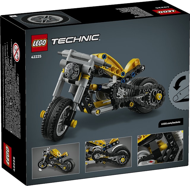 Produktbild 3 för Gul motorcykel  LEGO® Technic (42225)