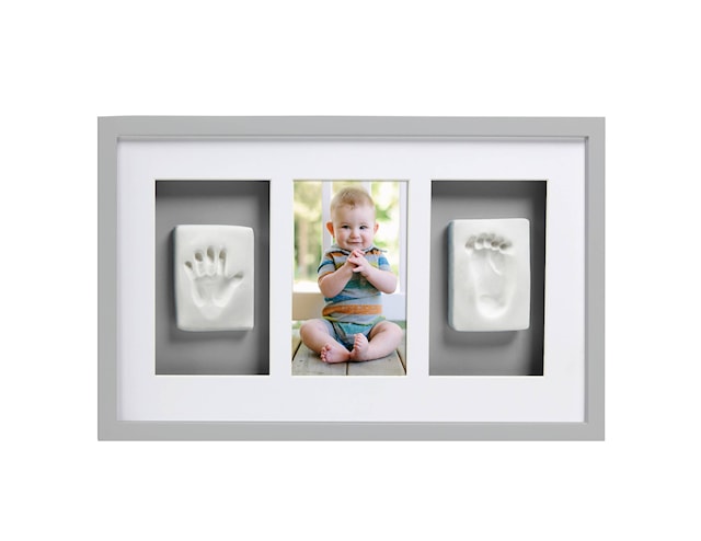 Babyprints Deluxe Kehys Kolminkertainen, Harmaa, Pearhead