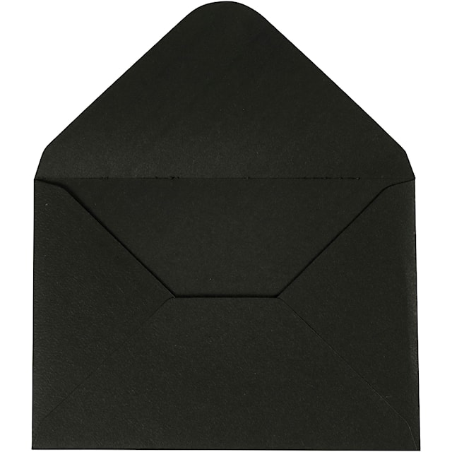 Tuotekuva 1 - Kirjekuoret, kirjekuoren koko 11,5x16 cm, 110 g, musta, 10 kpl/ 1 pkt