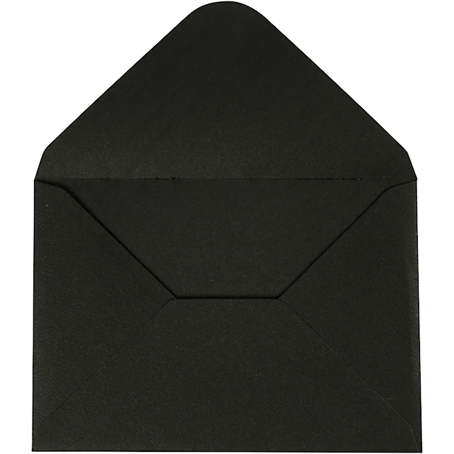 Kuvert, svart, stl. 11,5x16 cm, 110 g, 10st.