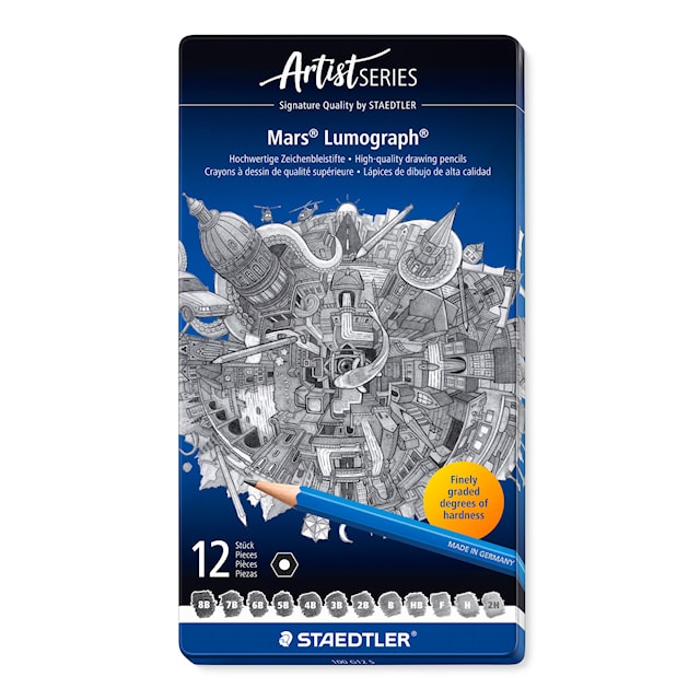 Produktbilde 3 for Tegneblyanter Mars Lumograph 12-pack Premium Staedtler