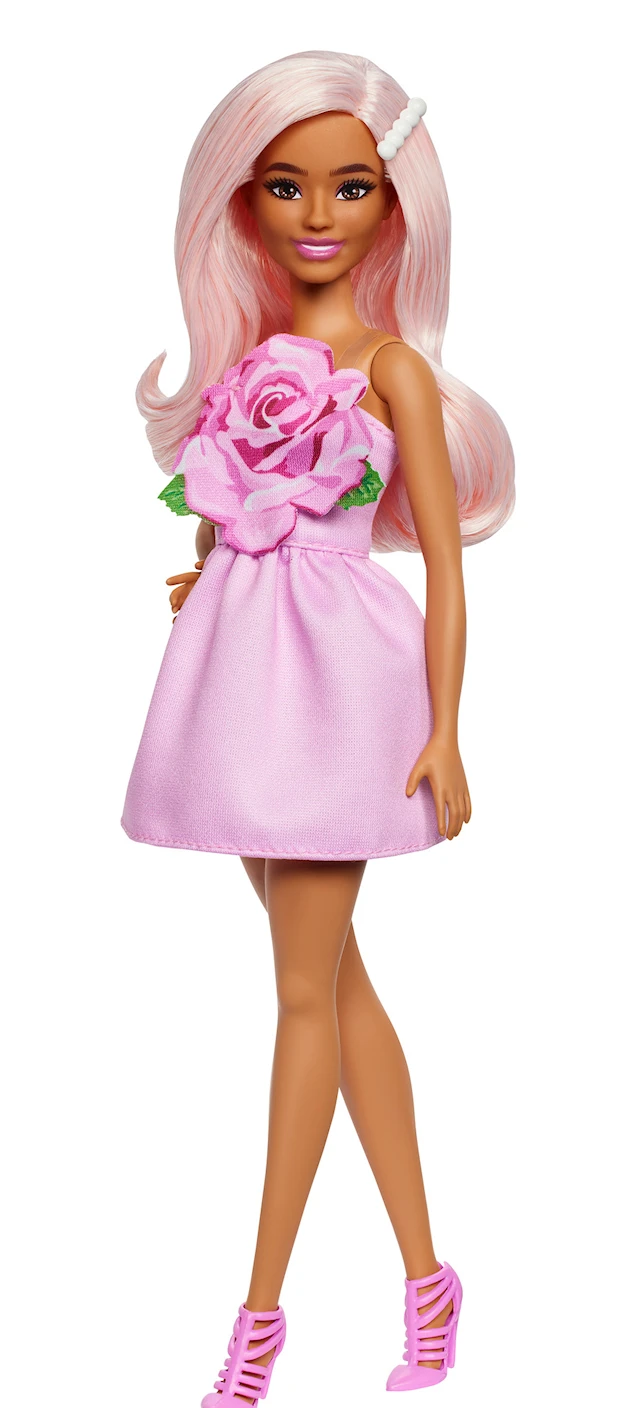 Barbie Fashionista -muotinukke Vaaleanpunainen Ruusu