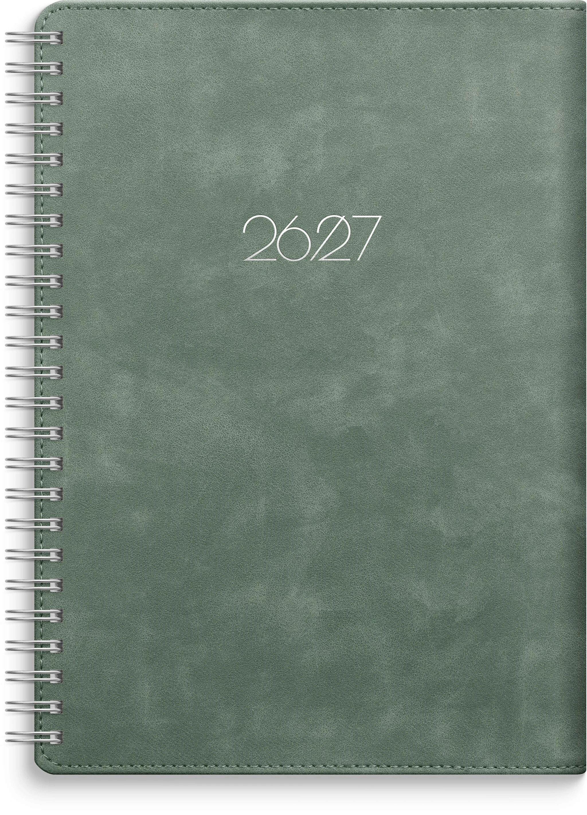 Produktbild för Kalender 26/27 Senator A5 Twist grön Burde