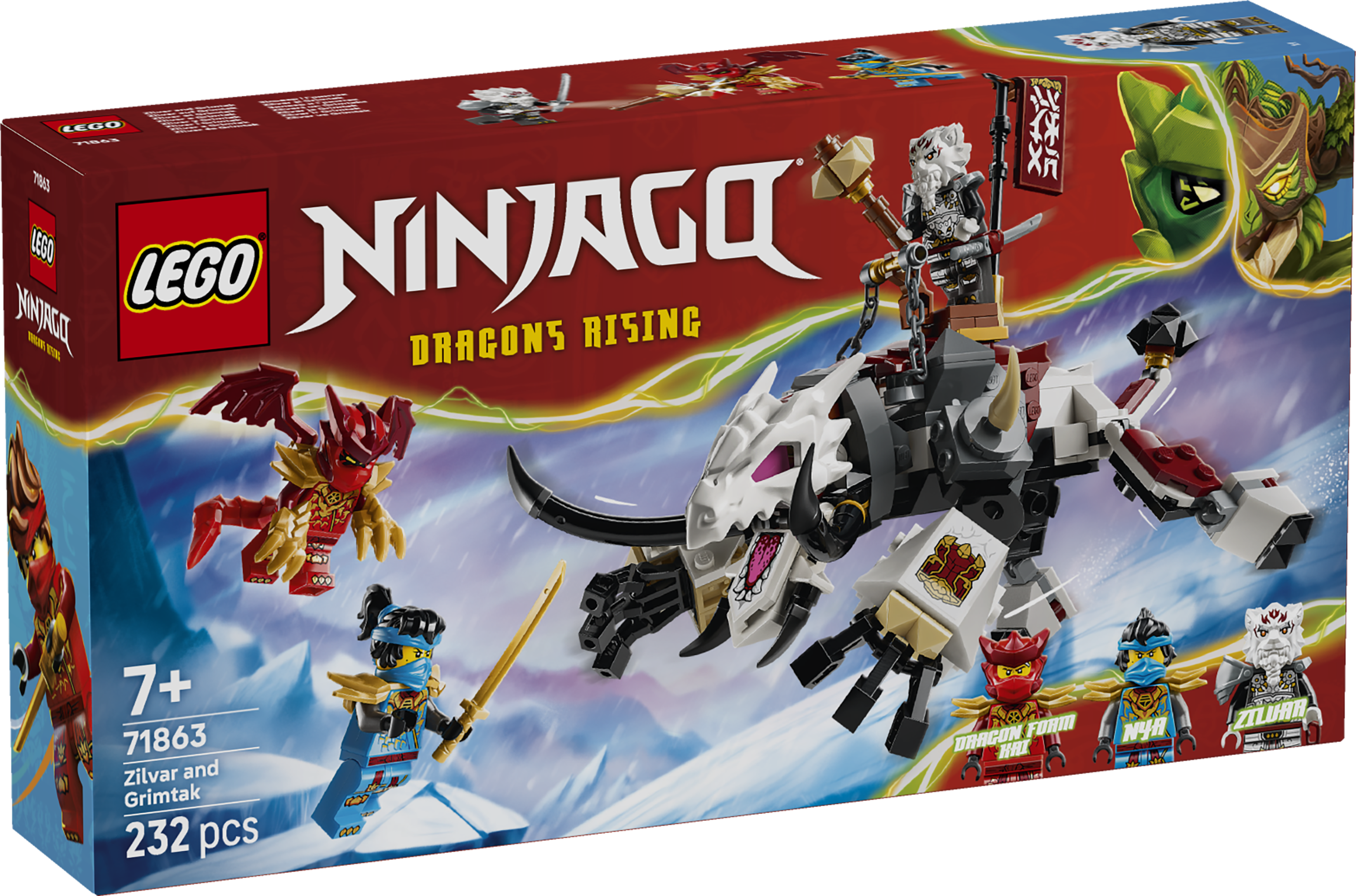 Zilvar och drakodjuret Grimtak LEGO® NINJAGO® (71863)