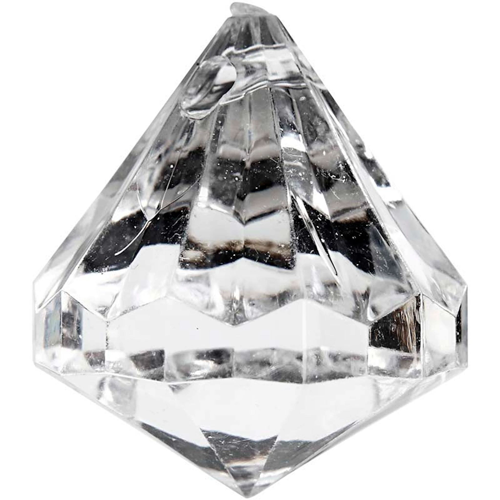 Produktbilde for Prisme, str. 27x30 mm, hullstr. 2,5 mm, blank transparent, 8 stk./ 1 pk.