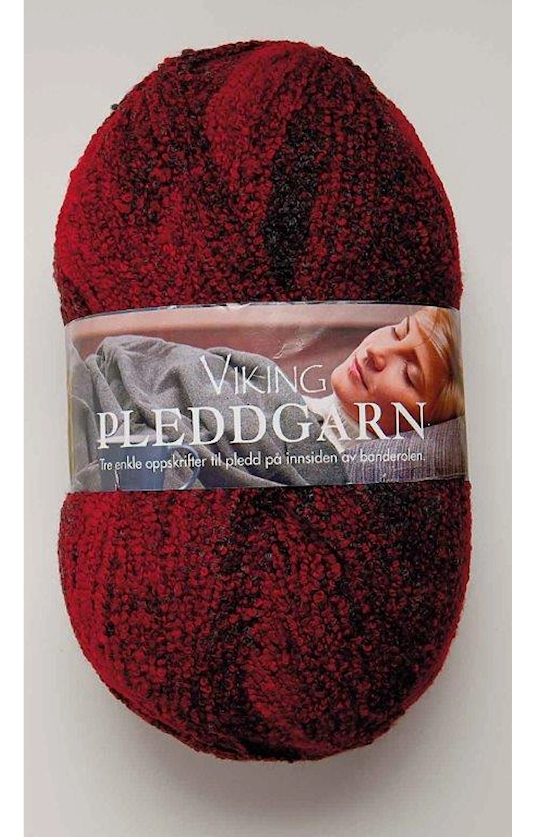 Tuotekuva ille Pleddgarn 350 g punainen/musta Viking Garn