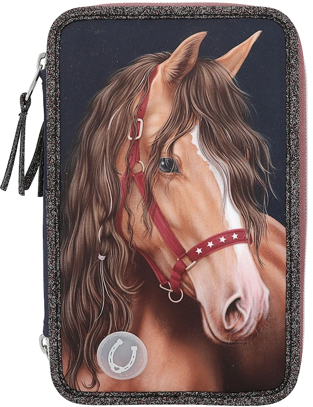 Trippelpennfodral Glitter Horse LED Miss Melody