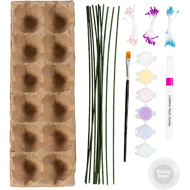 Produktbild 4 för DIY Kit Blommor av Äggkartong Creativ Company