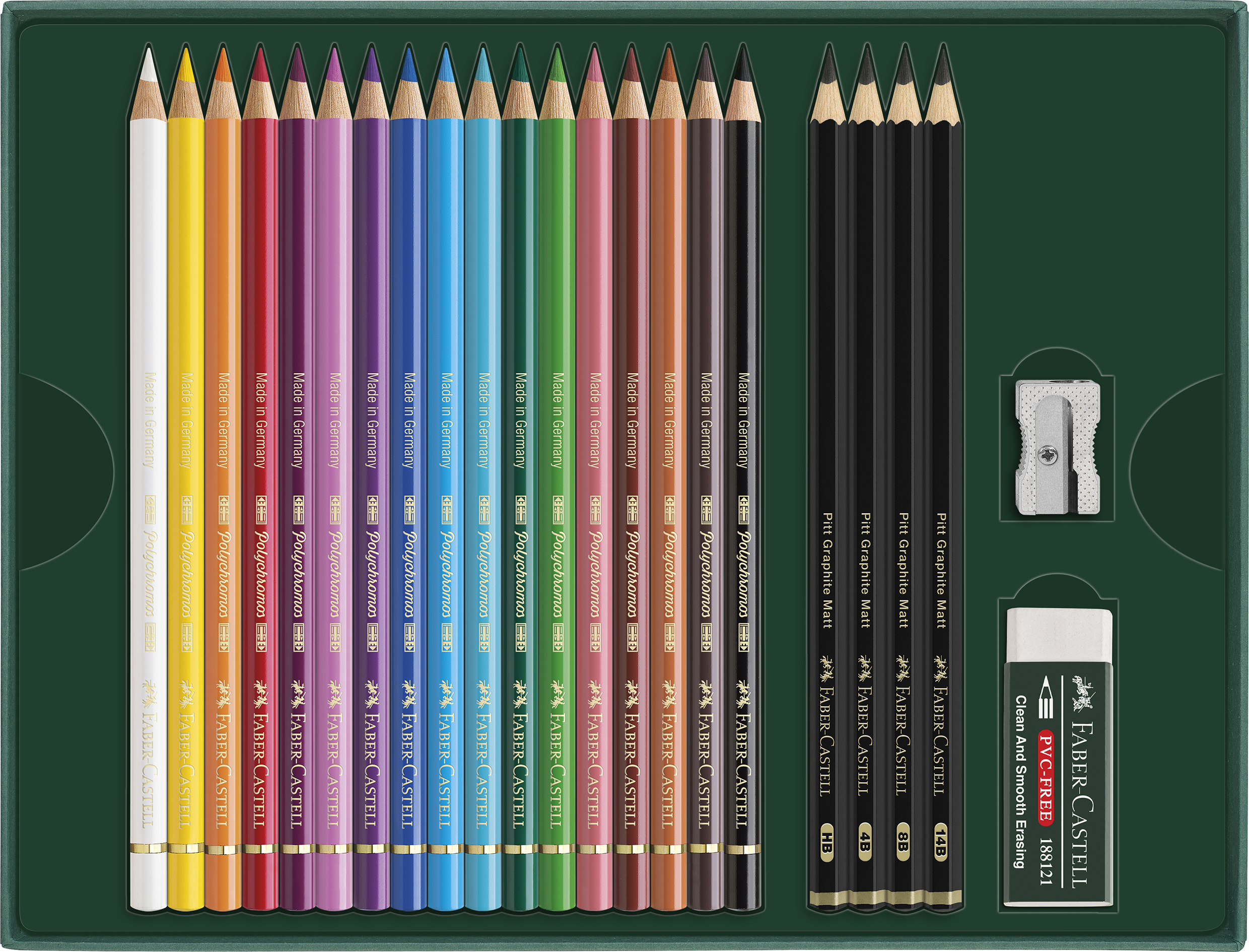 Giftset Polychromos & Pitt Graphite Matt Small 23 delar Faber Castell