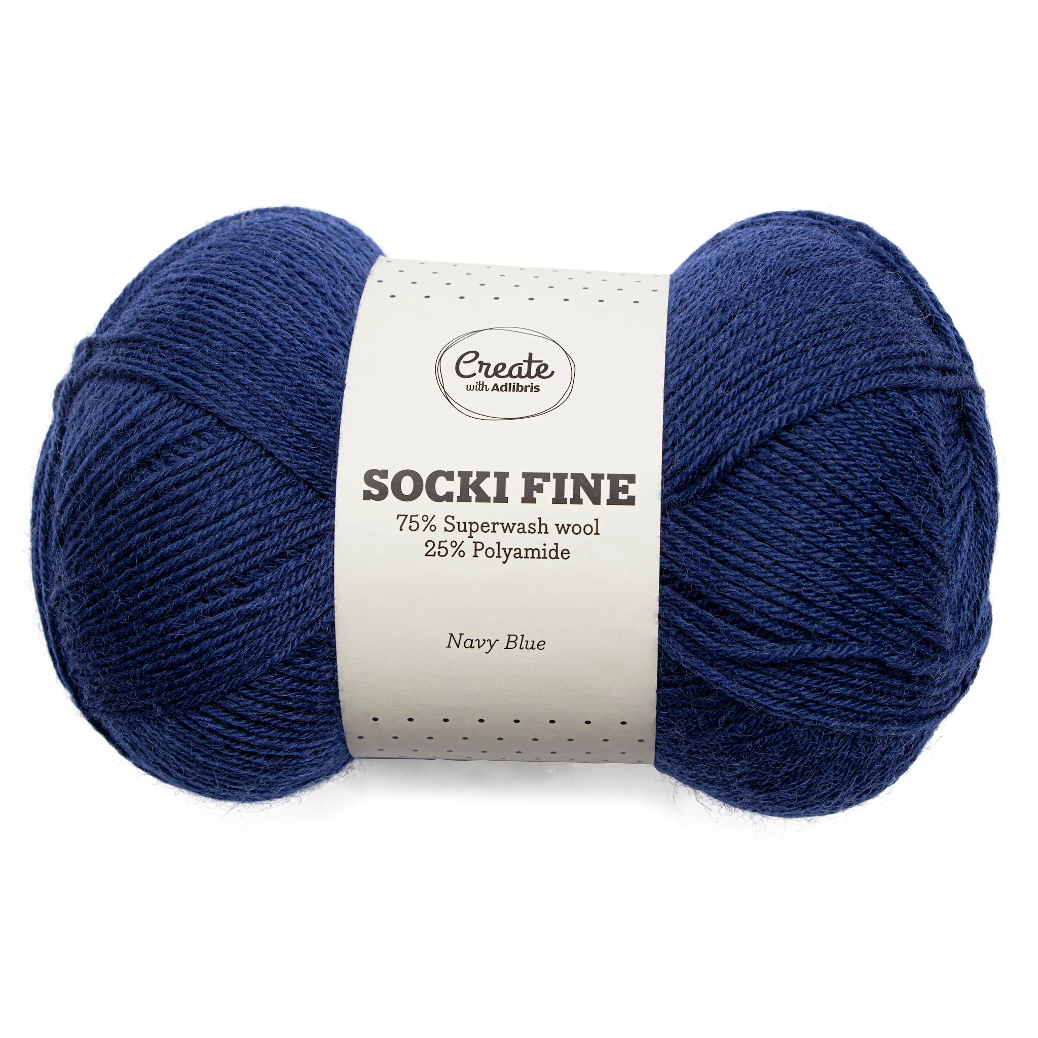 Produktbilde for Socki Fine Ensfarget Garn Ullmiks 100 g Adlibris