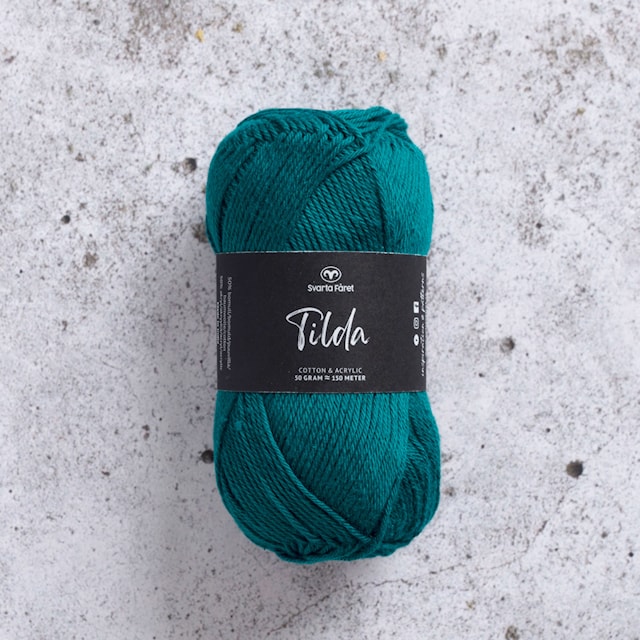 Tilda Lanka Puuvillasekoite 50 g Petrol Charge (92) Svarta Fåret