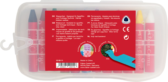 Produktbilde 3 for Voks Fargestifter Jumbo Plastetui 12 Faber-Castell