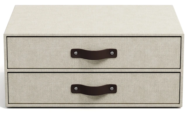 Kirjoituslipasto 2 laatikolla A4 Linen Bigso Box of Sweden