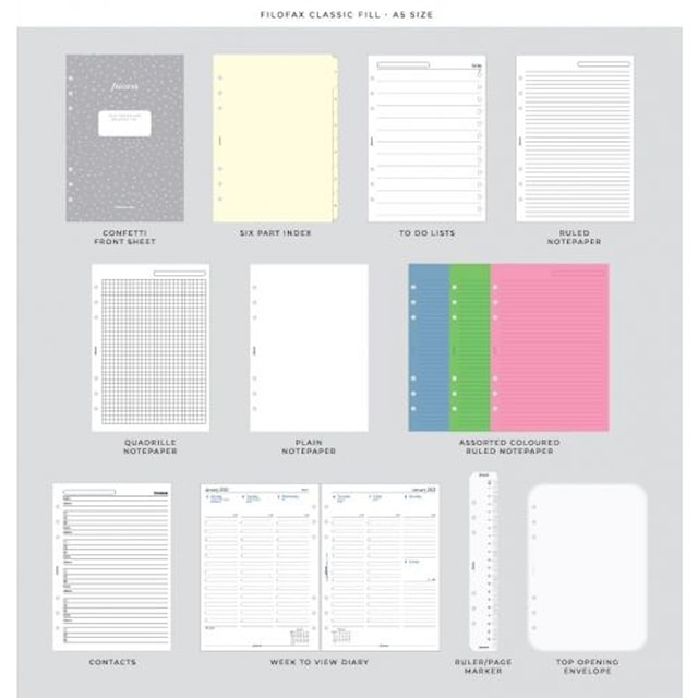Produktbild 3 för Systemkalender A5 Confetti Rose Quartz Filofax