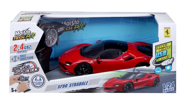 Ensiluokkainen RC-radio-ohjattava 1:24 FERRARI SF90 STRADALE 2.4GHZ