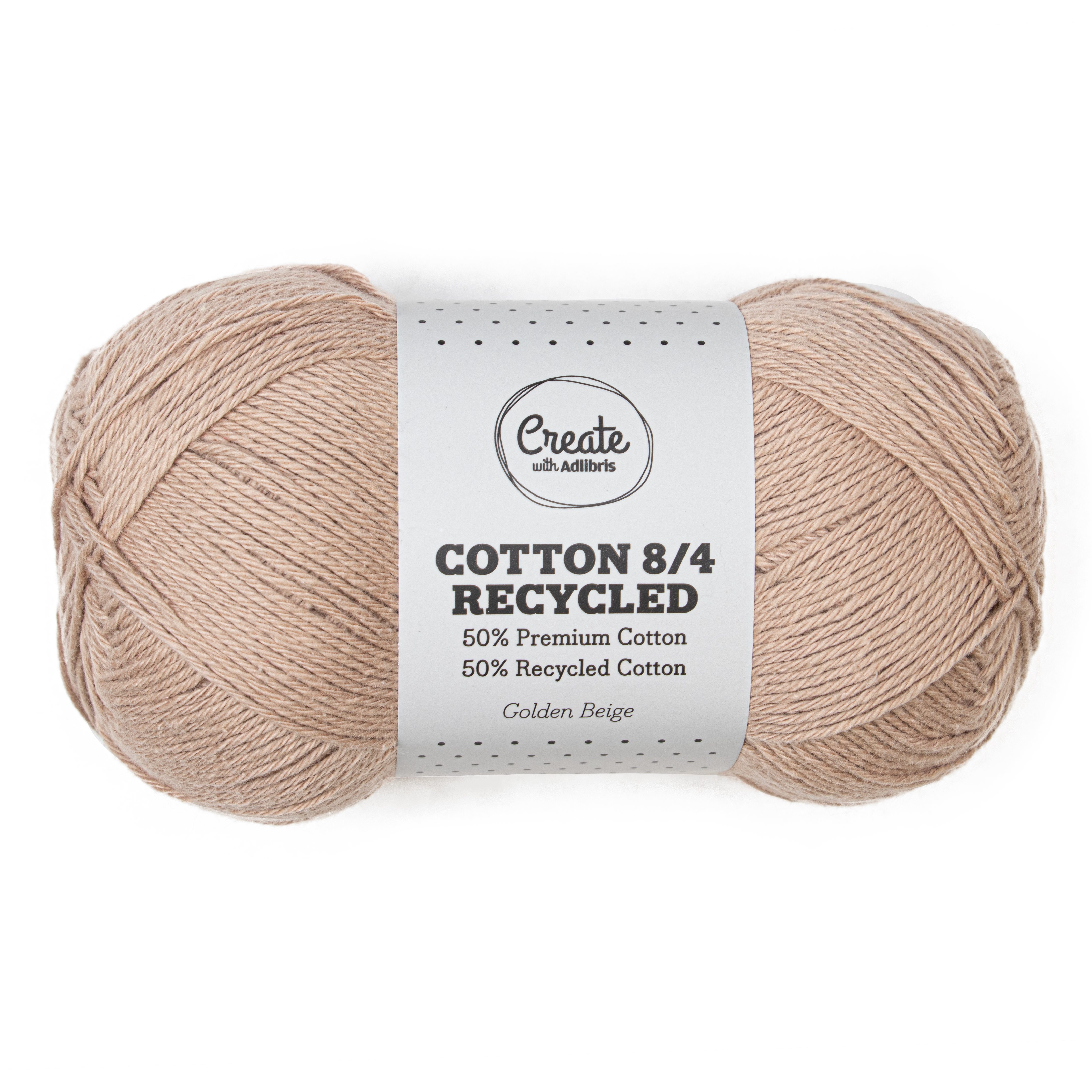 Cotton 8/4 Garn 100 g Recycled Golden Beige A529 Adlibris