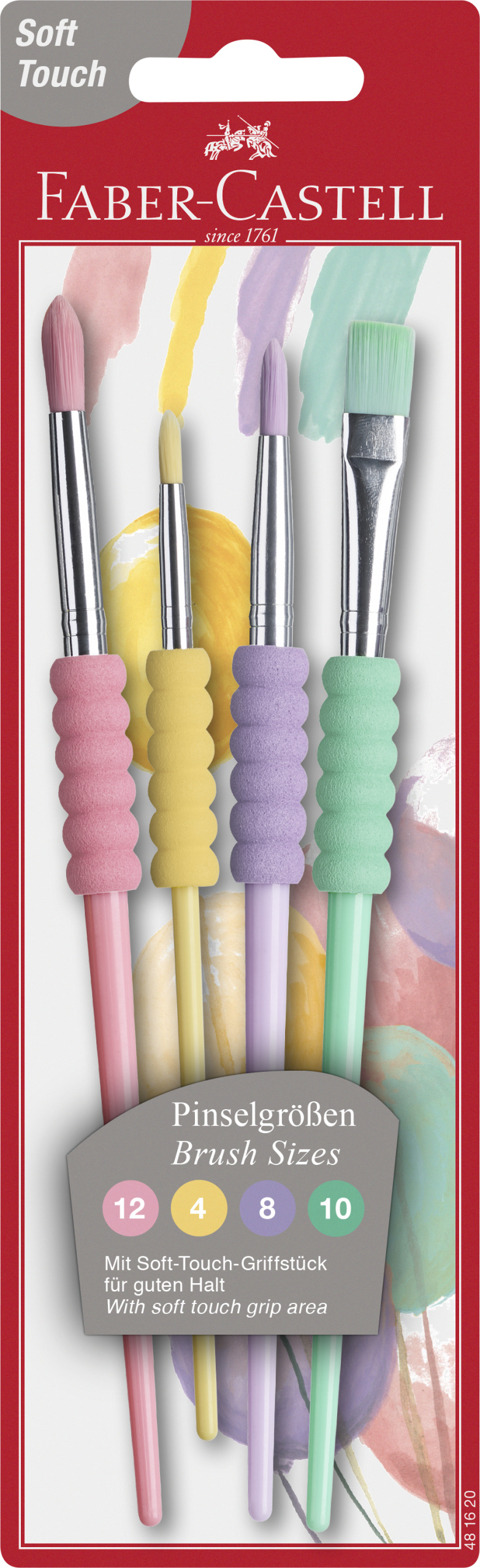 Faber-Castell Pensel-set, Soft Grip Pastell, 4 Penslar
