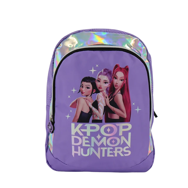 Violetti reppu kahdella lokerolla 38 x 28 x 16 cm Kpop Demon Hunters