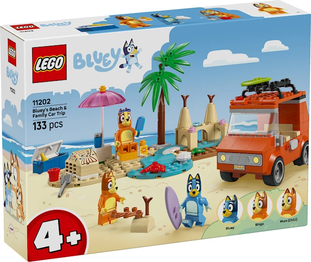 Blueyn perheen autoretki rannalle LEGO® Bluey (11202)