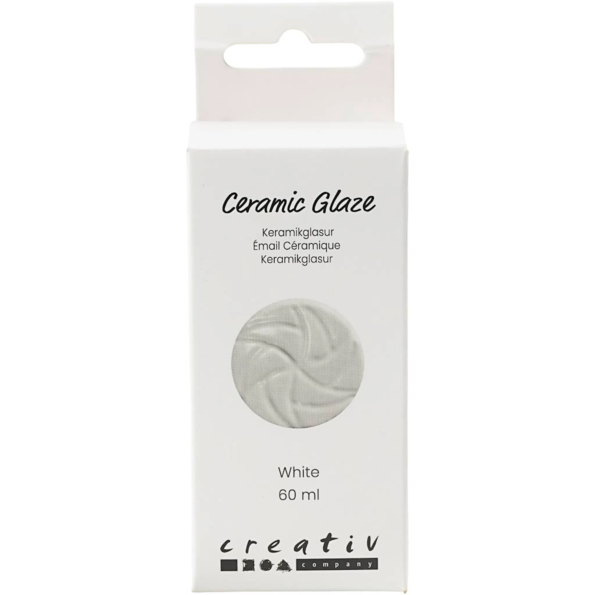 Produktbilde for Keramikkglasur, 984-1101 °C, dekkende, white, 60 ml/ 1 boks