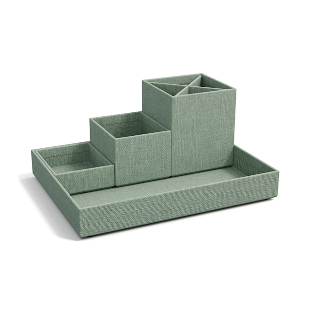 Produktbild 5 för Skrivbordsförvaring 4 delar Soft Teal Bigso Box of Sweden