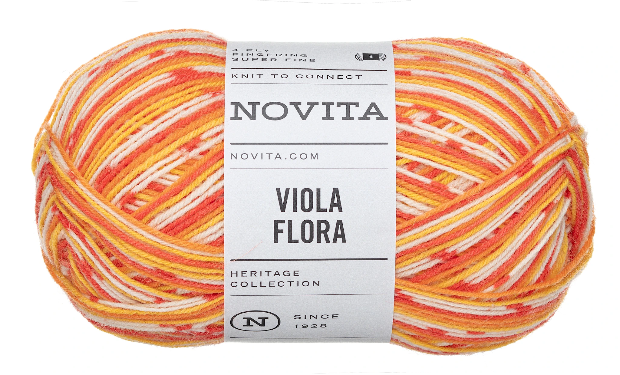Produktbild för Viola Flora Garn Ullmix 100g Ringblomma 8371 Novita