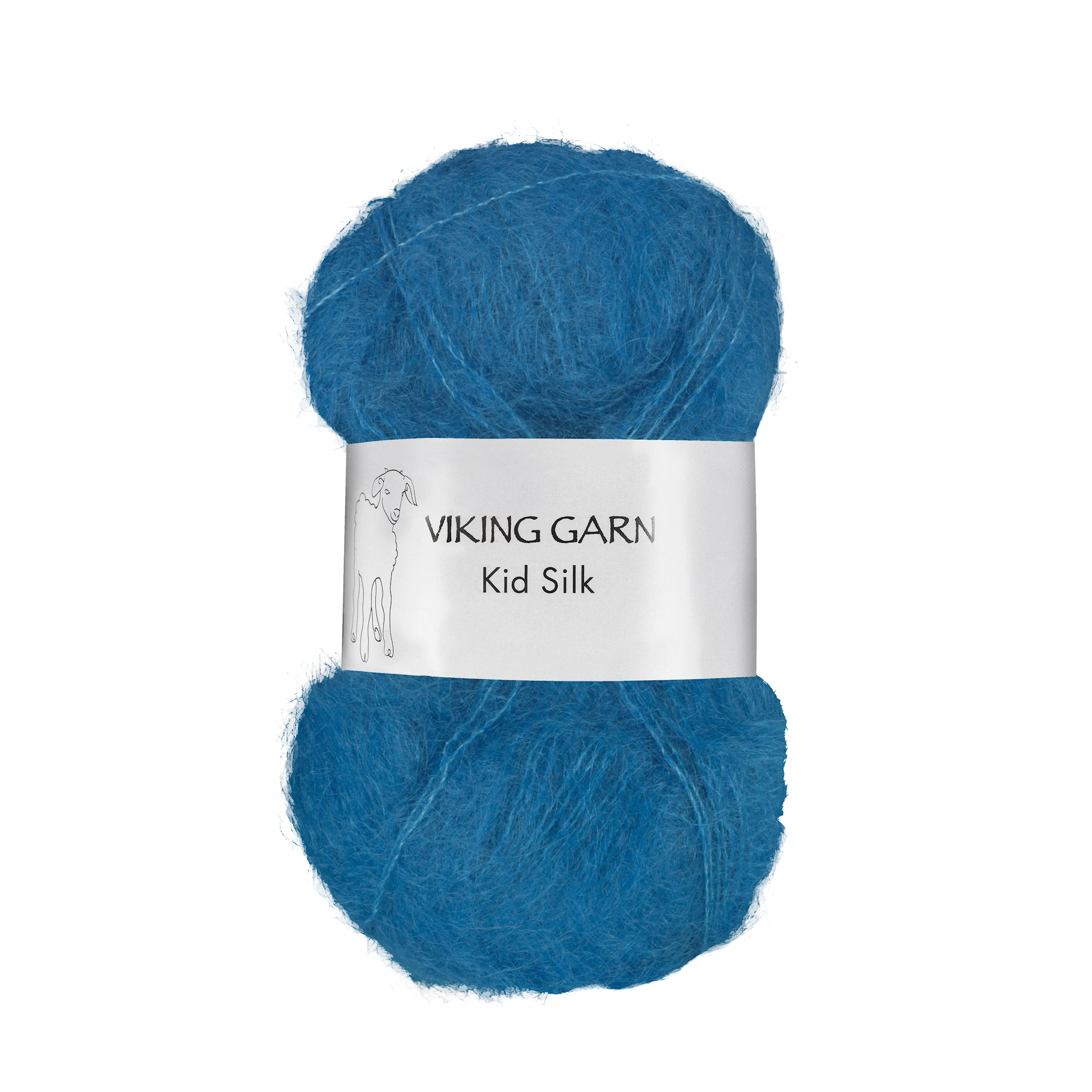 Produktbild för Kid/Silk Garn 25 g Kungsblå 324 Viking Garn