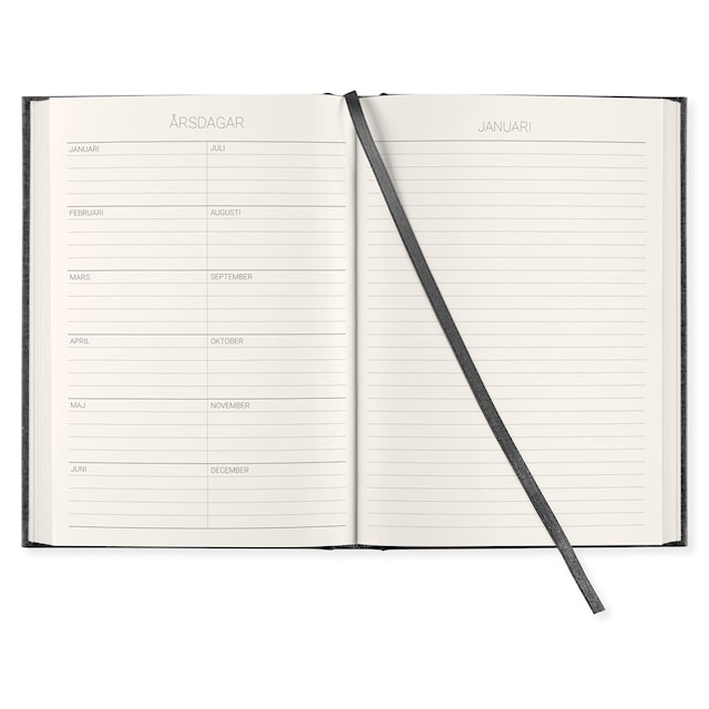 Produktbild 3 för 1-Års Dagbok A5 Transparent Black Paperstyle