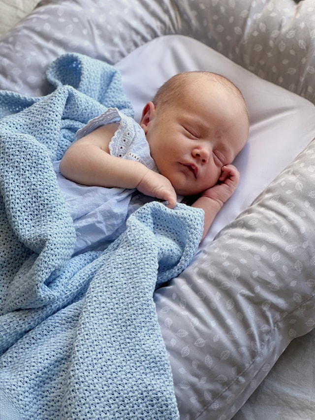 Tuotekuva 3 - Babyfilt Soft Grid EKO True Blue Vinter & Bloom
