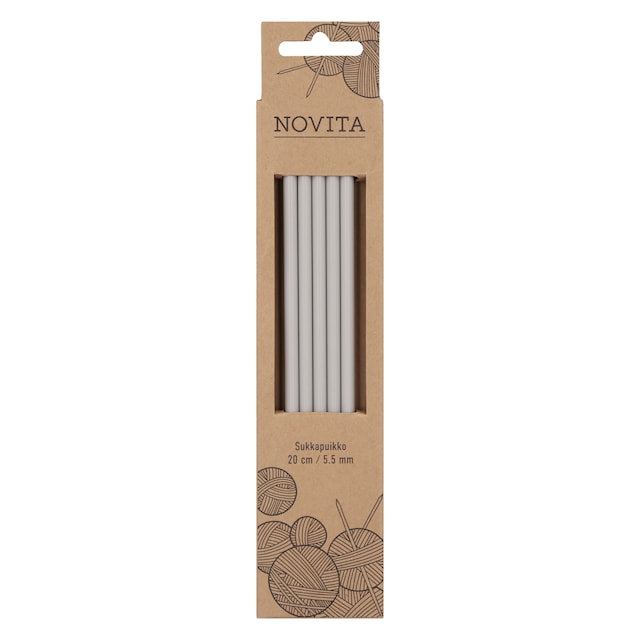Tuotekuva 1 - Sukkapuikot Muovi 20 cm 5.5 Novita
