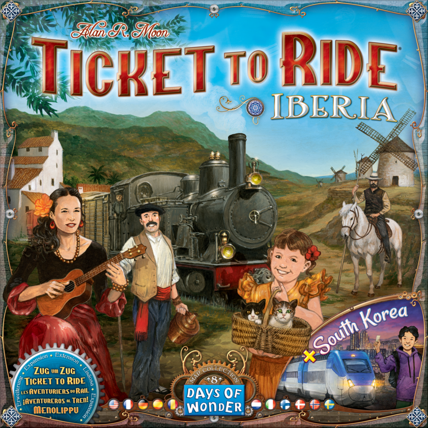 Ticket to Ride Map Collection 8: Iberia & South Korea Expansion (SE/NO/FI/EN)